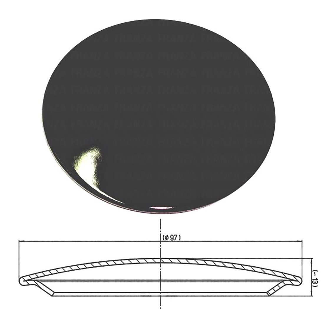 PIATTELLO SMALTATO LUCIDO RAPIDO PER FRANKE B1522 - S1509 - immagine 1